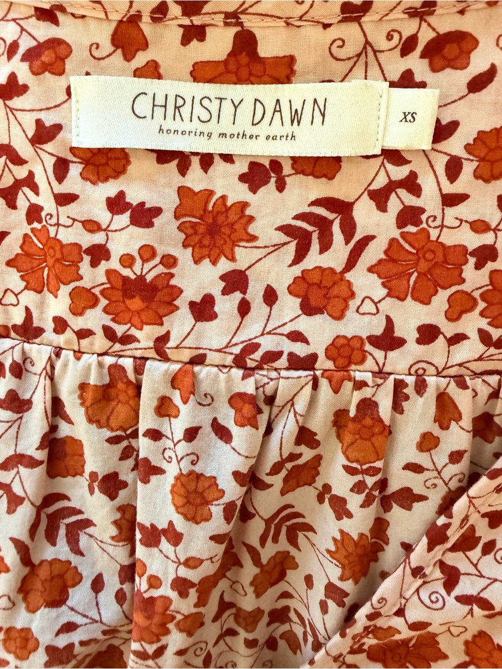 Christy Dawn Dawn Dress XS Organic Cotton Floral Prairie Maxi USA - Picture 2 of 11